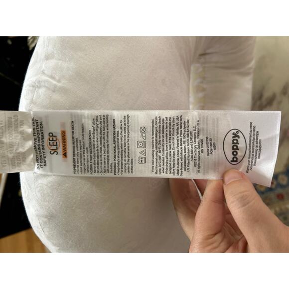 Boppy Grey & White Diamond Baby Nursing & Tummy Time Pillow - Picture 5 of 9